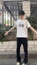 肆缄胖子大码弯刀牛仔裤男大屁股显瘦vibe裤子美式高街宽松大码微喇裤 黑色 3XL 适合160-180斤 实拍图