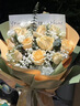 艾斯维娜鲜花速递11朵玫瑰花束送女友生日礼物全国同城配送 11朵香槟玫瑰花束-推荐款 实拍图