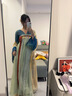 重回汉唐春辰锦原创唐制复原齐胸衫裙襦裙套装披帛汉服女装 上蓝下绿齐胸套装/现货 XS 150 实拍图