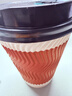 特美居（temeiju）一次性咖啡杯纸杯加厚防烫杯子食品级水杯瓦楞商务茶杯30套带盖 实拍图