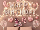 欧妮姿生日场景布置女孩生日气球道具氛围布置场景派对装饰快乐银色星月 实拍图