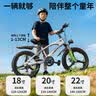 凤凰儿童自行车镁合金5-8-10-12-16岁山地车变速少年银绿色18寸 实拍图