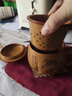 尊壶 紫砂杯茶杯茶具茶水分离带过滤刻绘梅兰竹菊段泥办公礼品泡茶器 单色梅蟹黄泥三件套 实拍图