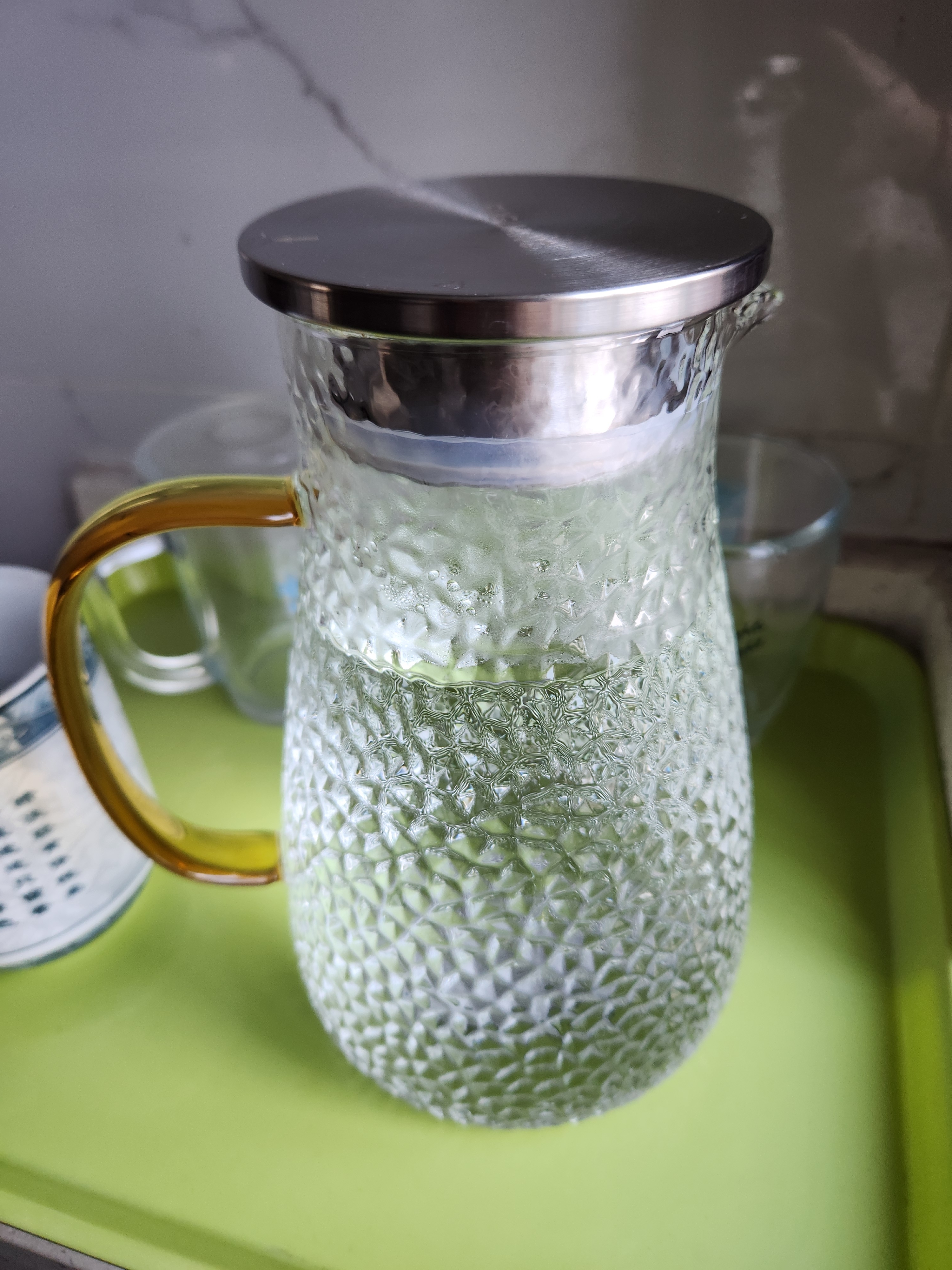 富光玻璃杯耐热玻璃凉水壶带把手大容量家用果汁杯花茶杯茶壶冷水壶 实拍图