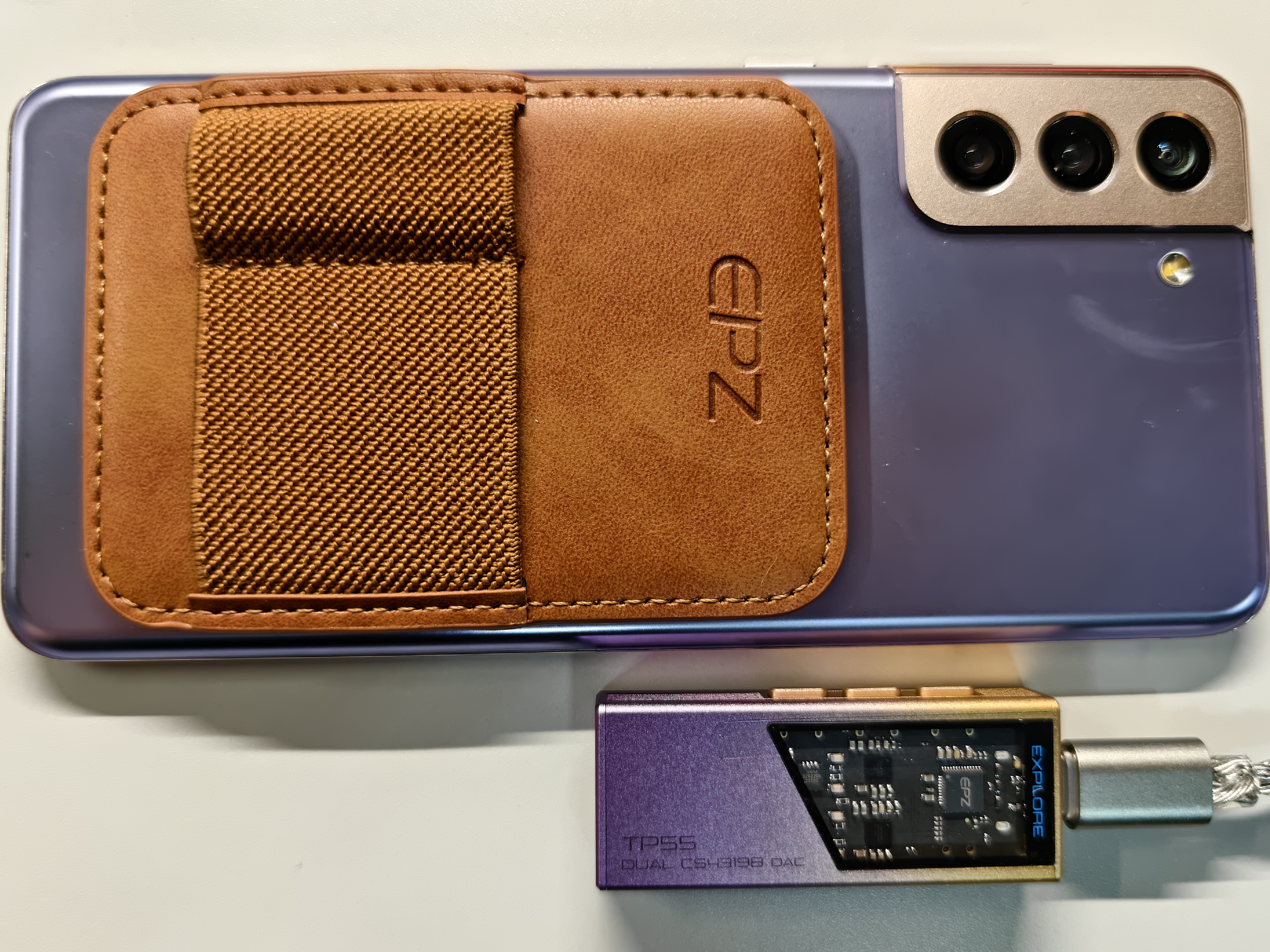 EPZTP55【下单送背夹】旗舰级解码器 便携式音频 功放解码耳放 HIFI播放器小尾巴3.5/4.4游戏声卡 【京东仓】日照紫 10段调音【TYPE-C直插版】 实拍图