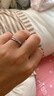中国黄金莫比乌斯足银情侣戒指一对纯银对戒生日礼物女朋友老婆结婚纪念日 交织情侣戒指-托帕石【京速达】 实拍图