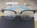 蔡司（ZEISS）镜片近视眼镜男纯钛合金眉线半框变色防蓝光辐射散光眼睛可配度数 黑银-0度防蓝光平光镜（CAPONI镜框） 实拍图