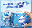 洁云有芯卷纸 4D溶4层速溶160g卫生纸巾*24卷（立体压花） 整箱销售 实拍图