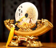 匠驴玉石平安扣象牙摆件客厅玄关办公室酒柜貔貅工艺品乔迁开业礼物 小号 长35宽9.7高26.5厘米 实拍图