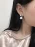 KRISTEN JUDI蓝色耳环女银针花朵珍珠流苏耳钉妈耳饰无耳洞蚊香盘耳夹七夕礼物 耳针款-送女友老婆闺蜜生日 浪漫实用礼物礼盒包装 实拍图