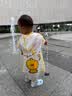 牧萌儿童雨衣男童女童防水全身雨披幼儿园小学生雨具 黄色小黄鸭 S 实拍图