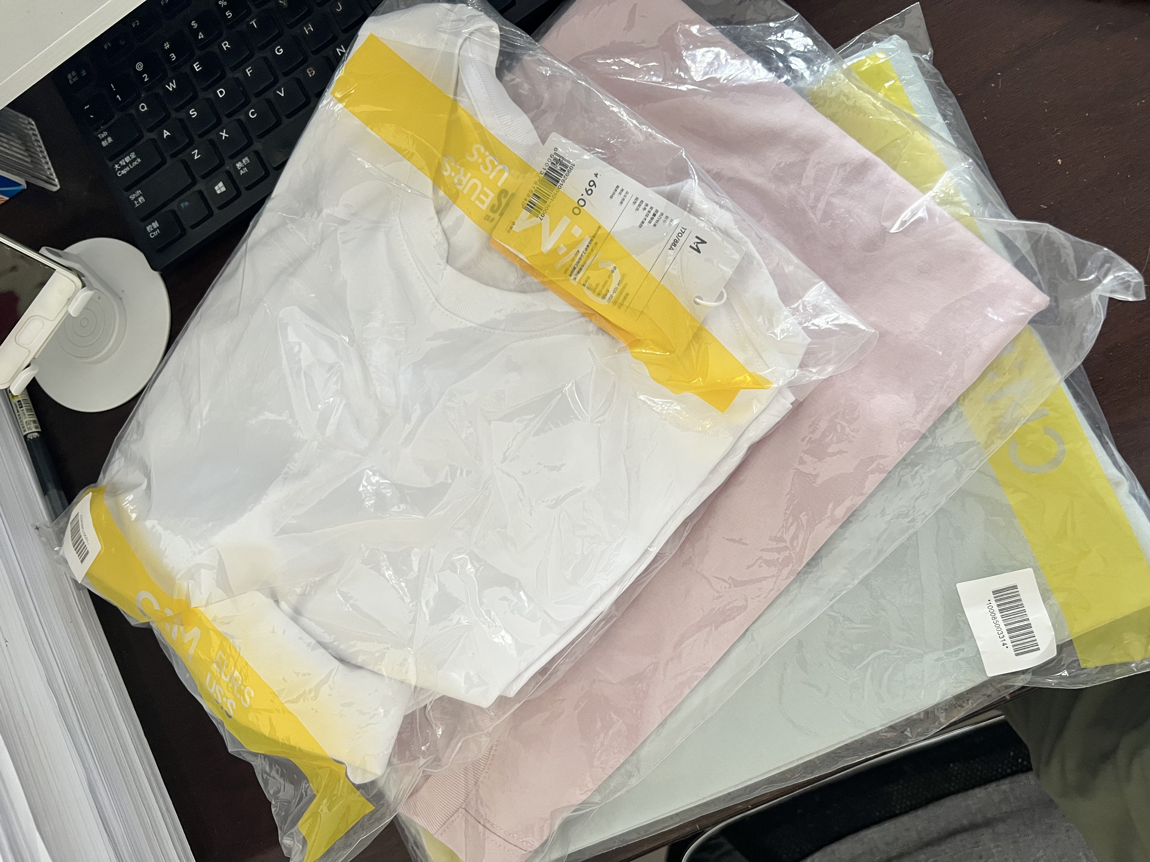 森马【纯棉3A抗菌】短袖T恤男夏季26新款运动休闲短袖男款上衣白色t恤 实拍图