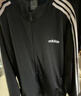 adidas休闲舒适三条纹立领夹克外套男装秋季阿迪达斯官方轻运动 黑色/白（推荐选大一码）   XL 实拍图
