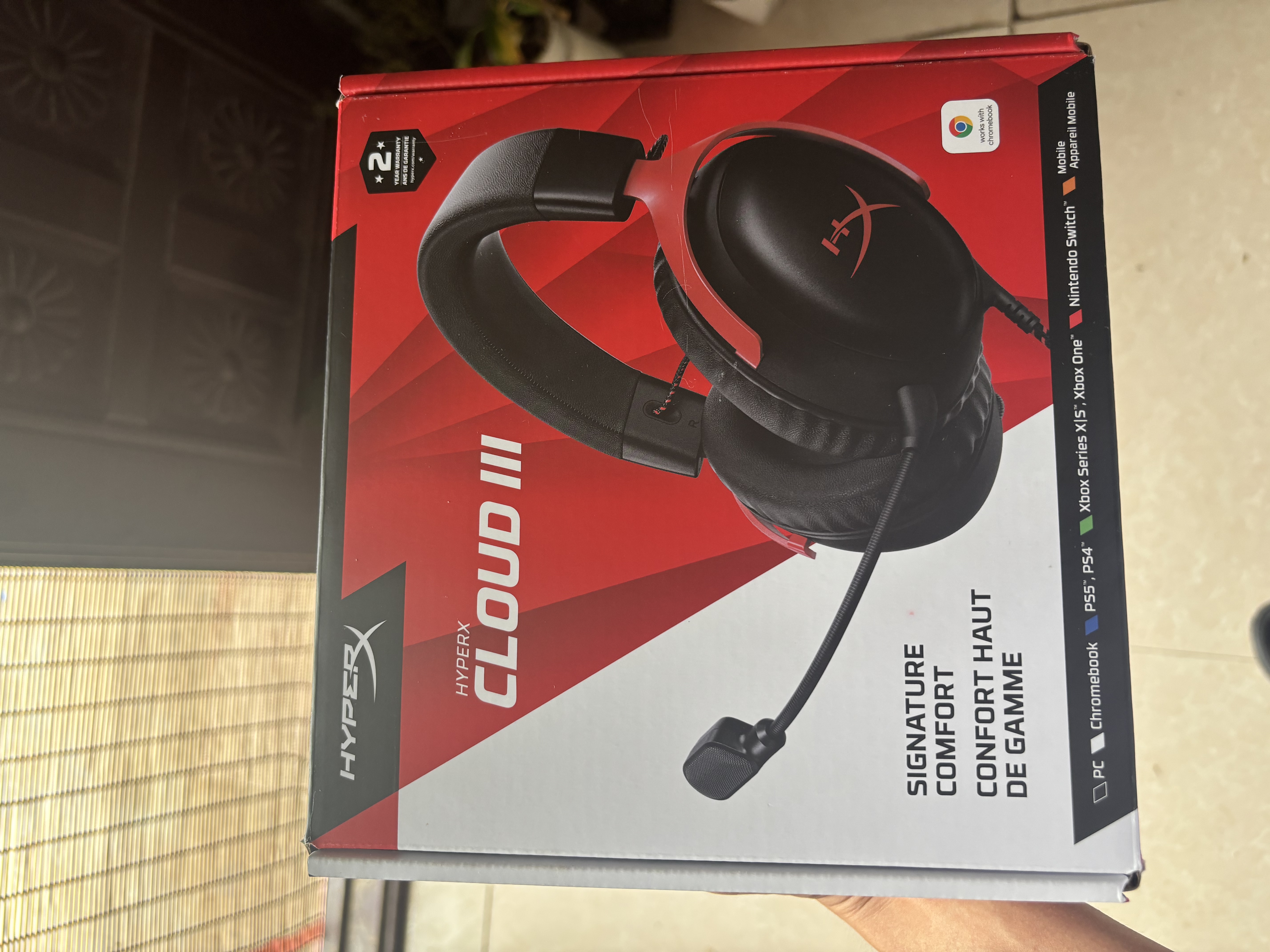 极度未知（HYPERX）Cloud Ⅲ 飓风3有线黑红 DTS音效 53mm驱动单元电竞头戴式游戏耳机 适配三角洲行动 实拍图