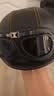 JYT个性M35大兵德式钢盔巡航机车复古半盔男女骑行电动摩托车头盔皮 黑黄线搭配黑框哈雷镜 2XL（62-63） 实拍图