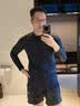 李宁（LI-NING）泳衣男士水母服长袖速干上衣二合一防尴尬冲浪长裤沙滩服游泳装备 黑色【上衣+长裤】 XL 【身高175-180体重65-75kg】 实拍图