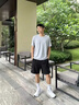 罗蒙（ROMON）T恤男短袖夏季潮流冰丝感百搭上衣商务休闲透气打底衫LY7军绿XL 实拍图