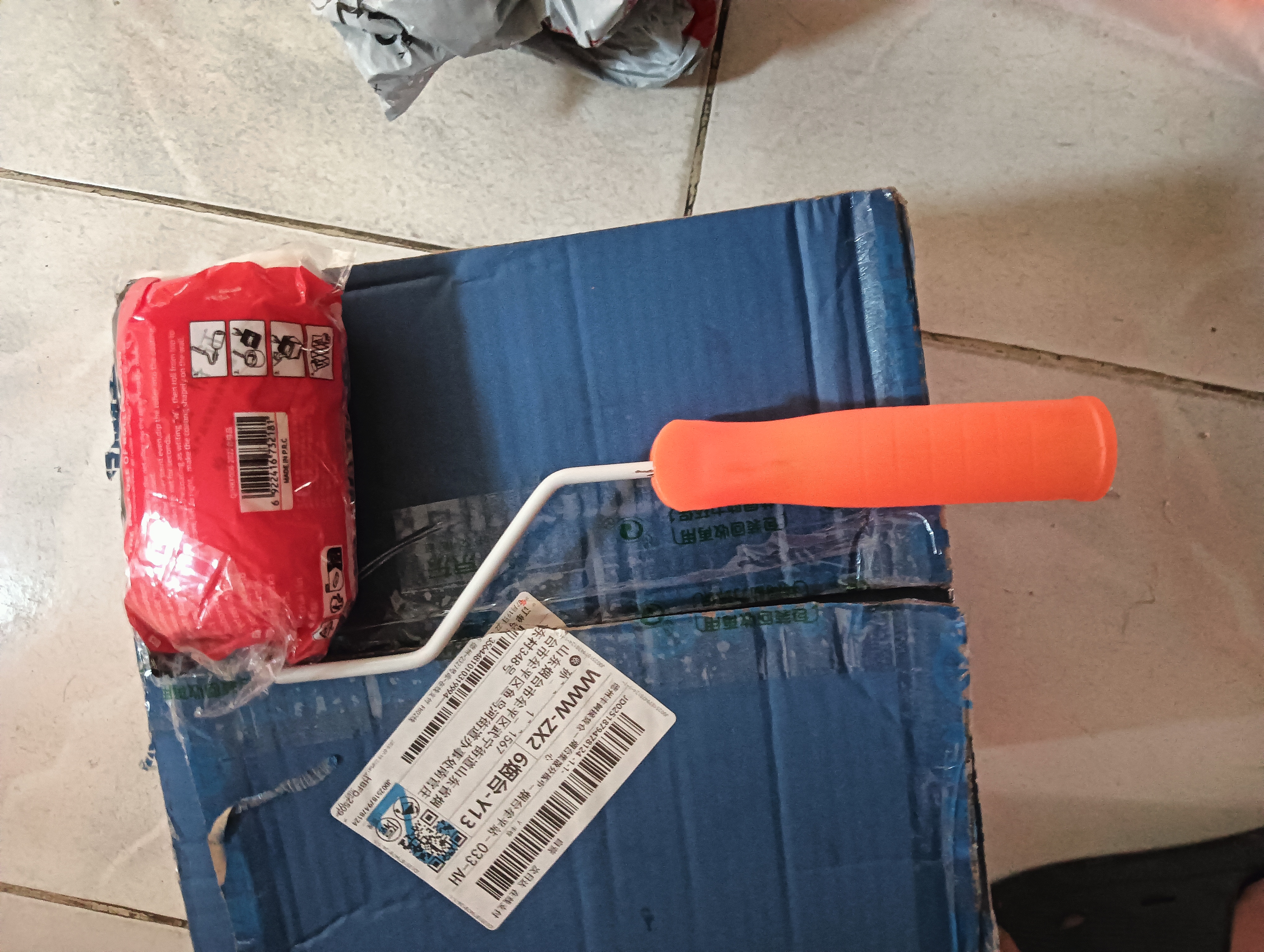卡夫威尔滚筒刷乳胶漆墙面漆防水涂料油漆刷子工具4寸无死角 EM3218 实拍图