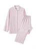 MUJI[自营限定款]女士无侧缝 双层纱织睡衣 纯棉家居服 浅粉红色 L 实拍图