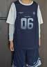 左西男童运动套装2026夏季儿童短袖运动篮球A类假两件速干 藏青色 160 实拍图