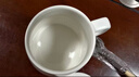 传旗 陶瓷马克杯 带勺盖咖啡牛奶早餐杯办公水杯男女茶杯 描金黑400ml 实拍图