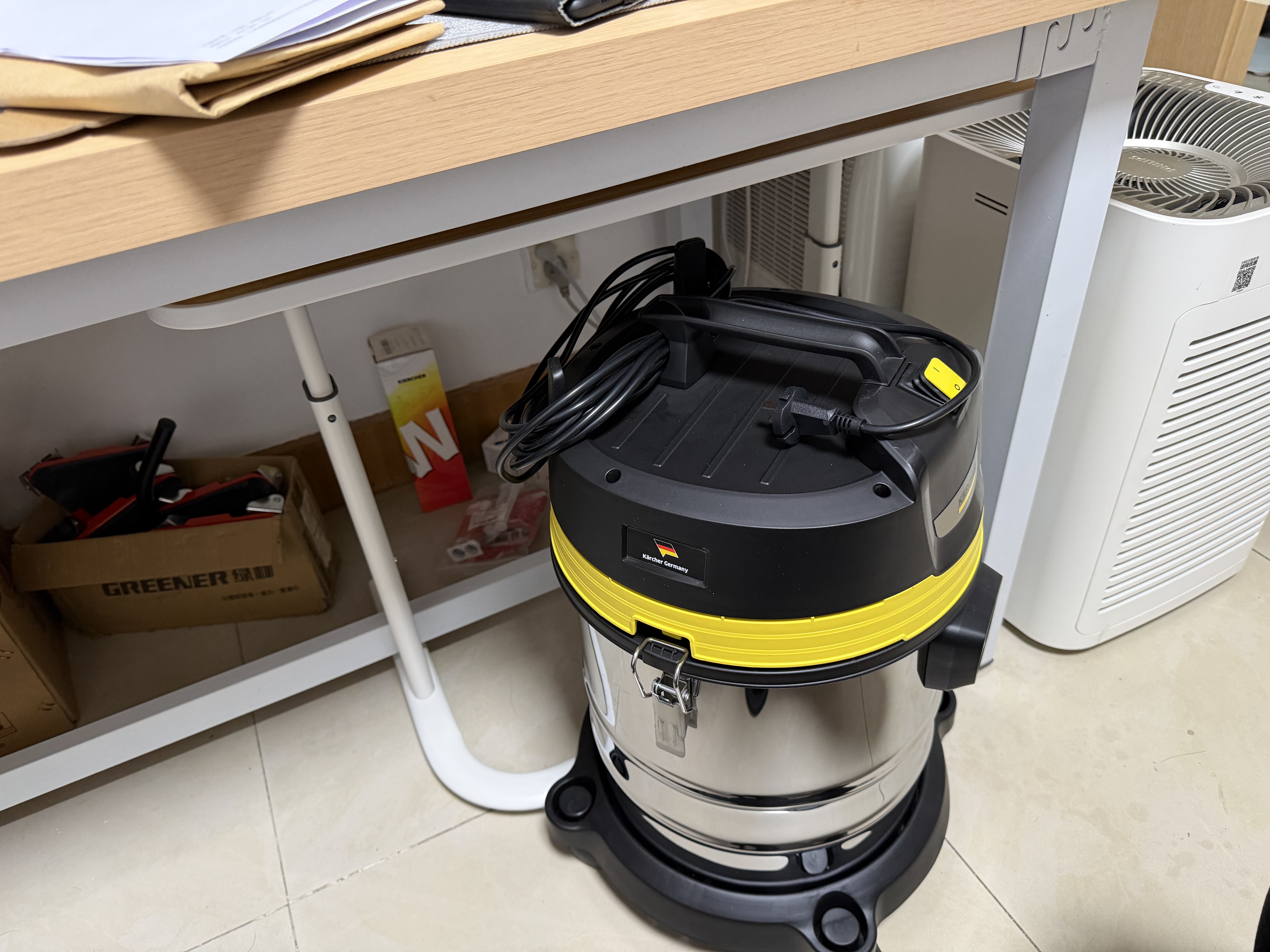 KARCHER德国卡赫 不锈钢桶式吸尘器25L大容量家商干湿两用工业开荒装修大吸力WD3s 实拍图
