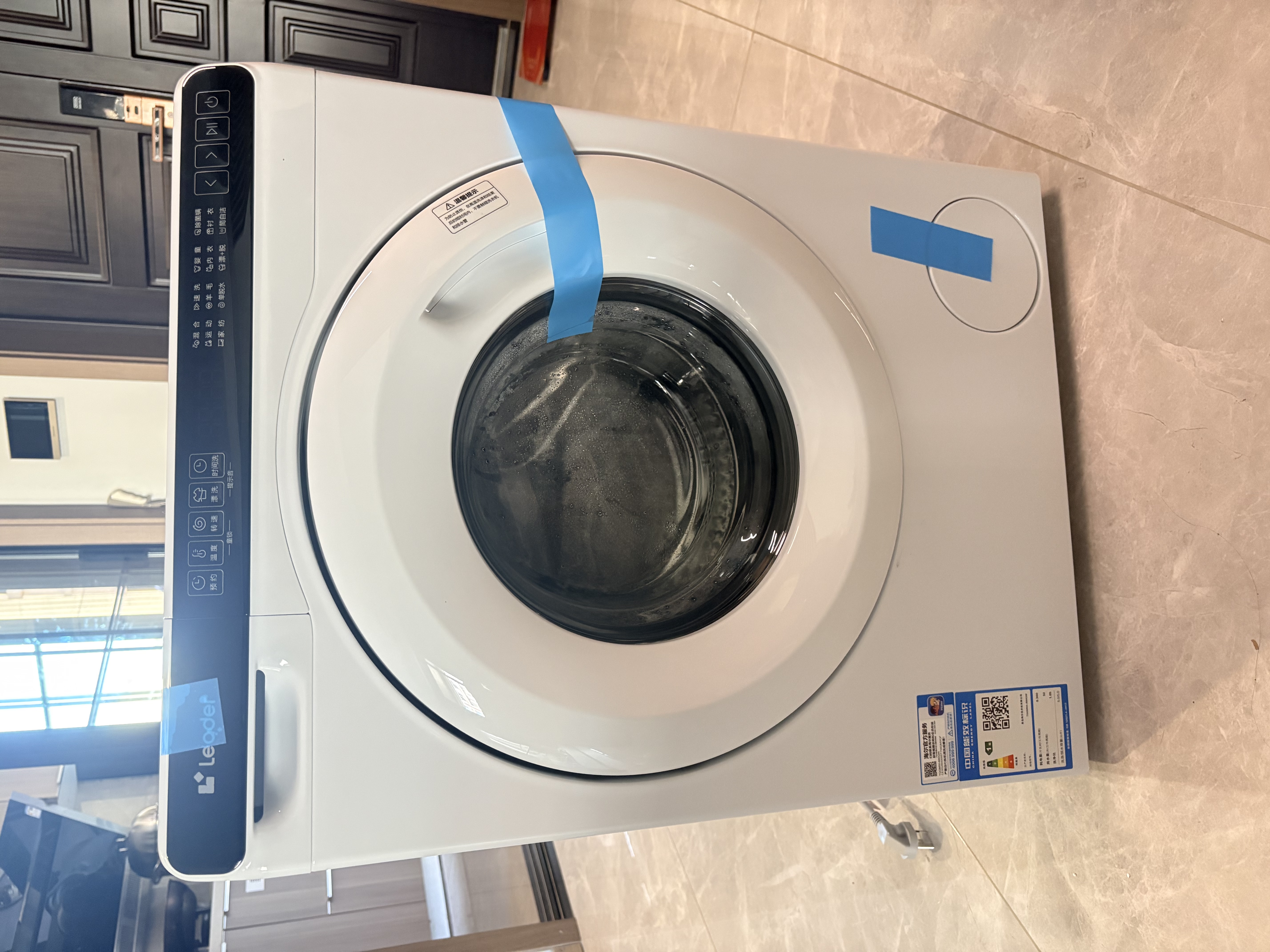 海尔（Haier）迷你滚筒洗衣机5公斤超薄平儿童洗衣机小型滚筒婴儿内衣林子家用除菌螨全自动变频洗衣机 Leader5公斤超薄平嵌+除菌螨+大筒径滚筒单洗 实拍图