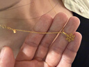 周大福闪闪雪花吊坠黄金项链女40cm约4.1g EOF553生日礼物 实拍图