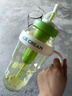 【京东物流】水杯冰霸吸管杯高颜值学生茶水分离大容量杯子 肚肚杯1个-浅绿色 实拍图