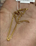 周六福18K黄金项链女肖邦链彩金项链素链七夕礼物 黄18K约0.8g-40cm 实拍图