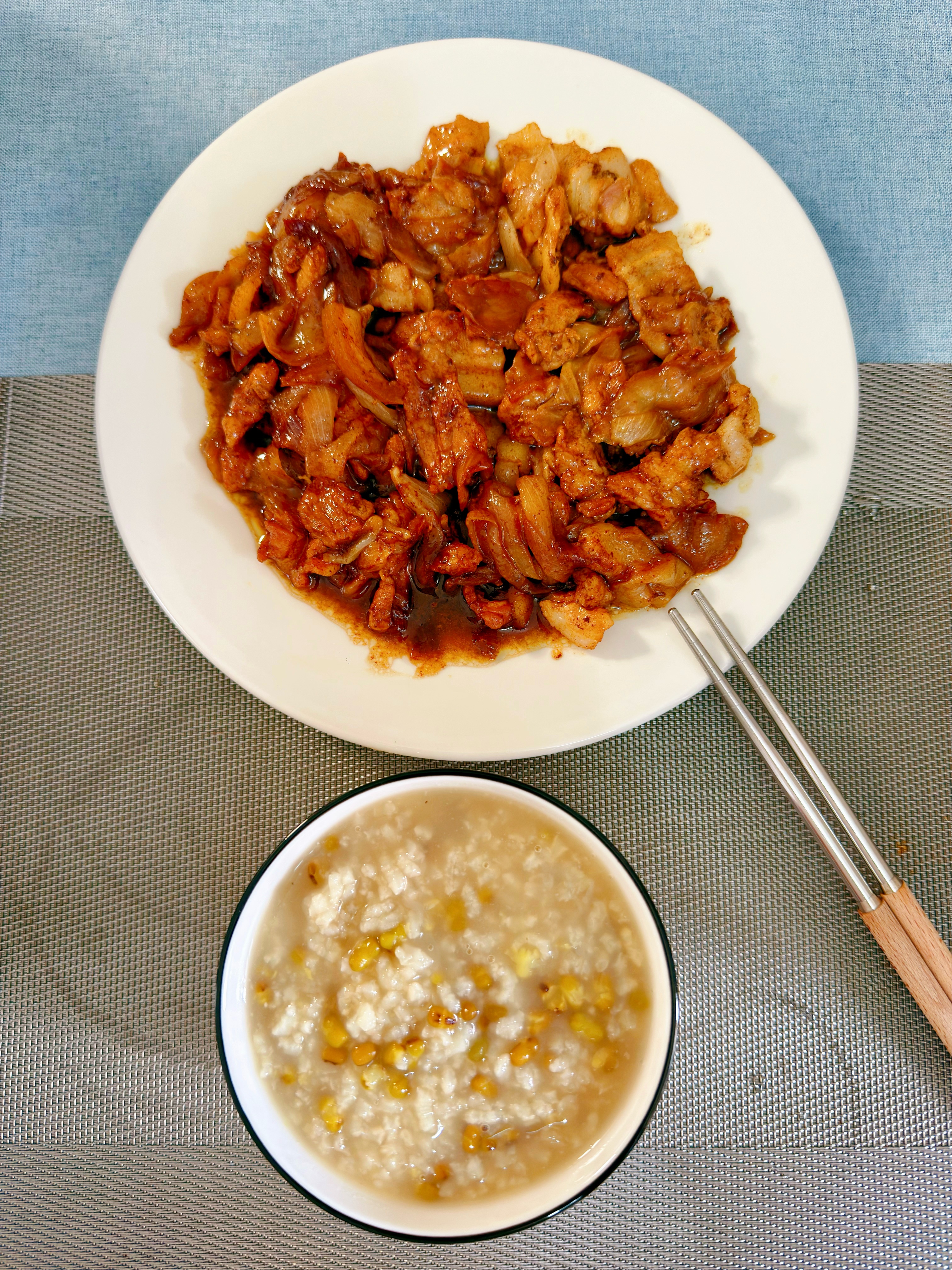 艾薇棉麻桌布防水防油纯色餐桌布长方形流苏茶几台布90*90蓝天 实拍图