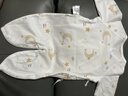 童泰婴儿衣服新生儿连体衣春秋季纯棉0-6月初生宝宝满月蝴蝶哈衣爬服 黄月亮星【纯棉】 52cm (建议0-2个月身高50-55cm) 实拍图