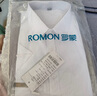 罗蒙（ROMON）纯色商务职业正装男士白衬衫工装男装短袖衬衣男CS72白色2XL 实拍图