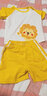 婴儿套装夏装儿童衣服1一3岁女童童装纯棉夏季男童短袖小宝宝短裤 黄色 90cm 实拍图