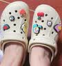 卡骆驰（CROCS）白鹿同款经典云朵洞洞鞋时尚百搭女鞋花园鞋|206750 白色-100(含智必星) 38 (240mm) 实拍图