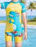 361°儿童泳衣男童连体中小童平角卡通可爱夏季游泳衣宝宝温泉泳装 实拍图
