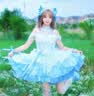 唐努乌现货【天鹅绒】lolita套装春款小清新礼服哥特风公主裙洛丽塔 【天鹅绒】单裙子+飞机盒 M 【90-115斤】 实拍图