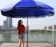 遮阳伞户外太阳伞大伞摆摊伞庭院伞雨伞双层折叠夜市伞商用广告伞 防锈款【蓝色】3.0M加厚银胶防晒 实拍图