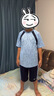 左西男童夏装套装2026新款儿童短袖套装夏季速干运动两件套 蓝色 160 实拍图