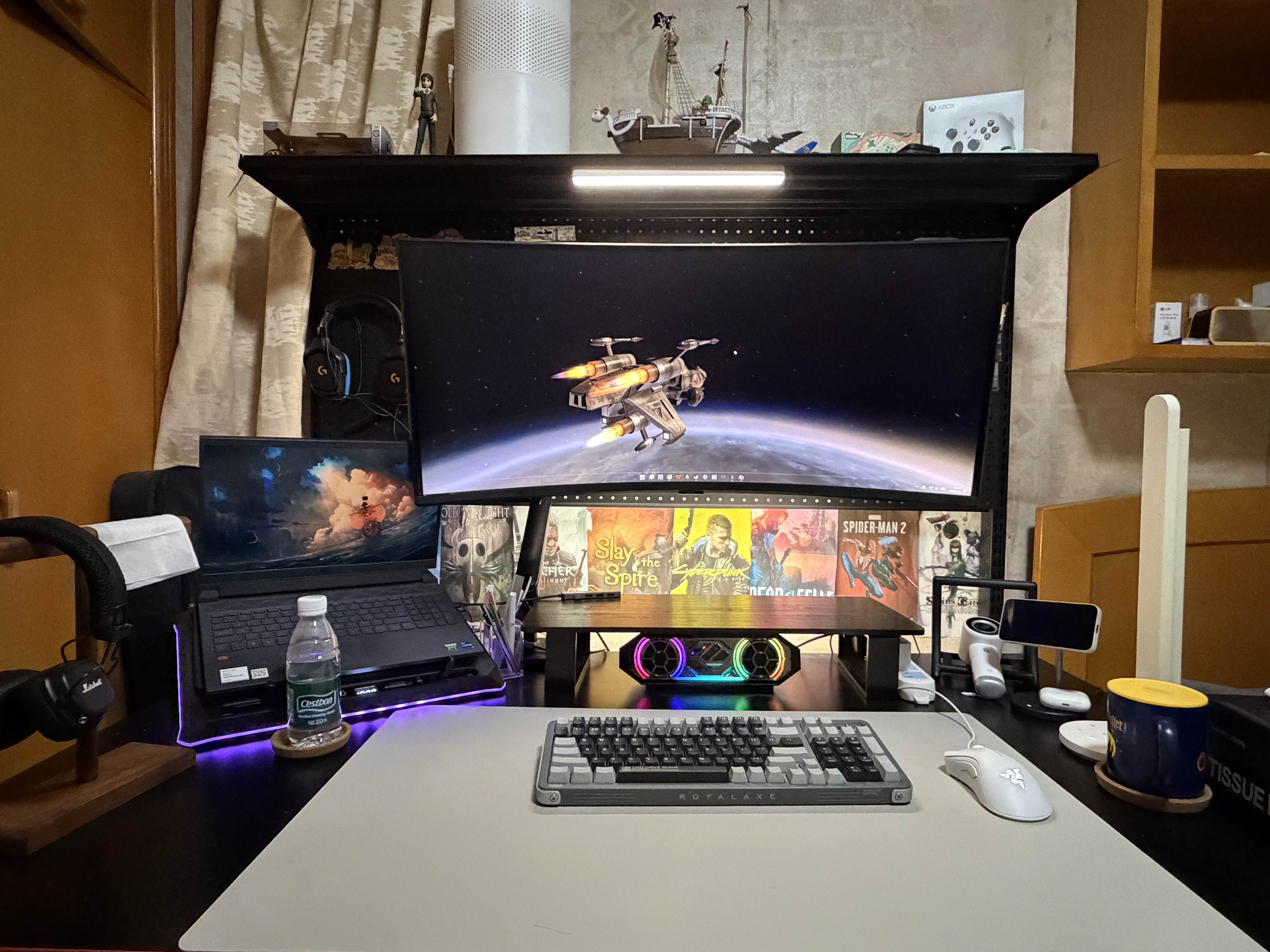 三星（SAMSUNG）40英寸 G75F 4K带鱼屏 180Hz HVA 1000R曲面 HDR600 超薄 玄龙骑士 电竞显示器 超宽屏 180Hz高刷 LS40FG756ECXXF 实拍图
