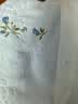 金号 素色绣花 纯棉枕巾 柔软透气单人枕巾 2条装 蓝色 50*80cm 实拍图