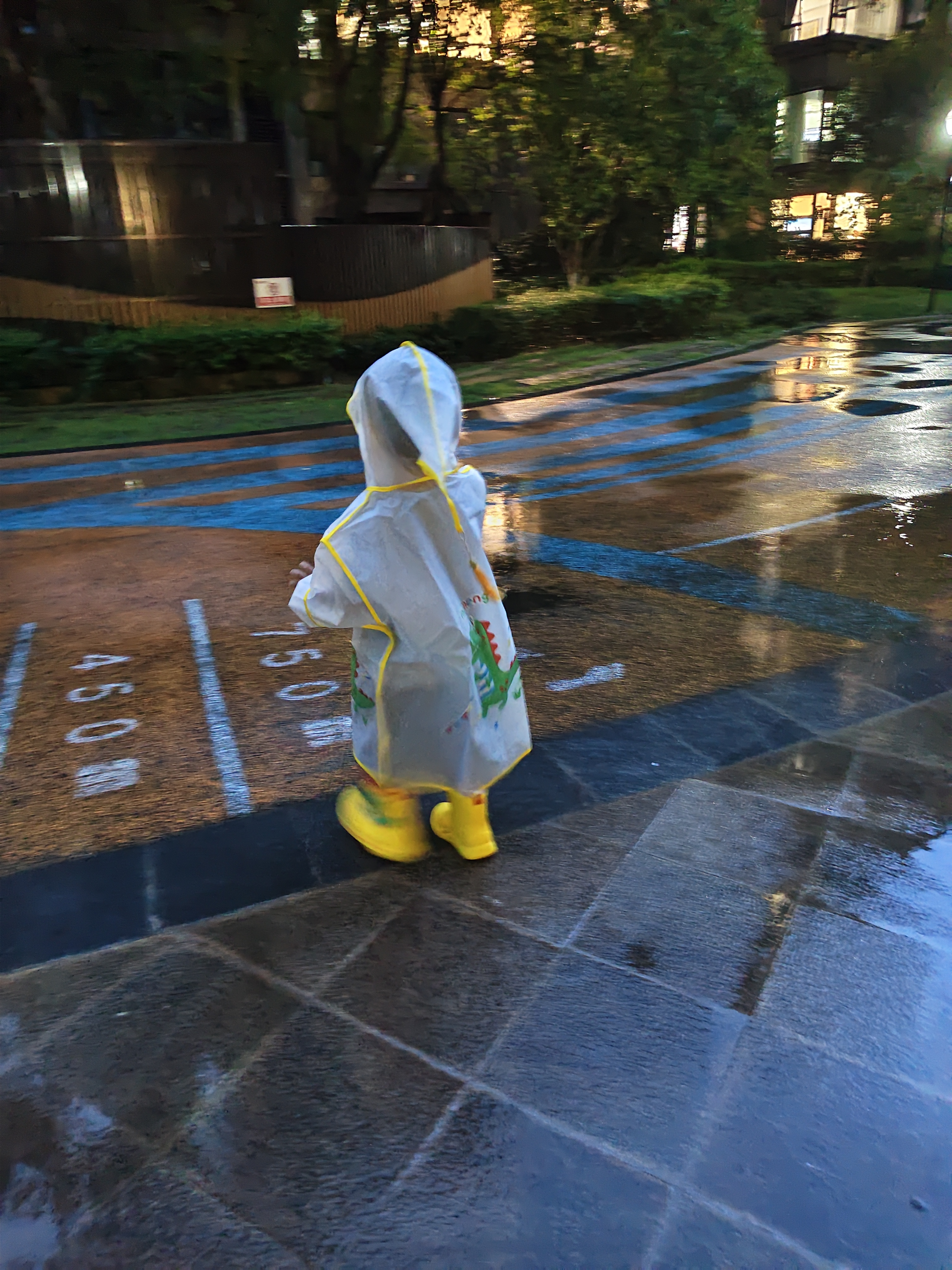 牧萌儿童雨鞋男童女童防水立体宝宝防滑耐磨卡通雨靴 黄色挖掘机 17码 实拍图