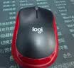 罗技（Logitech）M185鼠标 无线鼠标 办公鼠标 对称鼠标 黑色红边 带无线2.4G接收器 实拍图