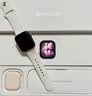 Apple/苹果 Watch S11 智能手表GPS款42毫米玫瑰金色铝金属表壳淡桃粉色运动型表带S/M MEUN4CH/B 实拍图