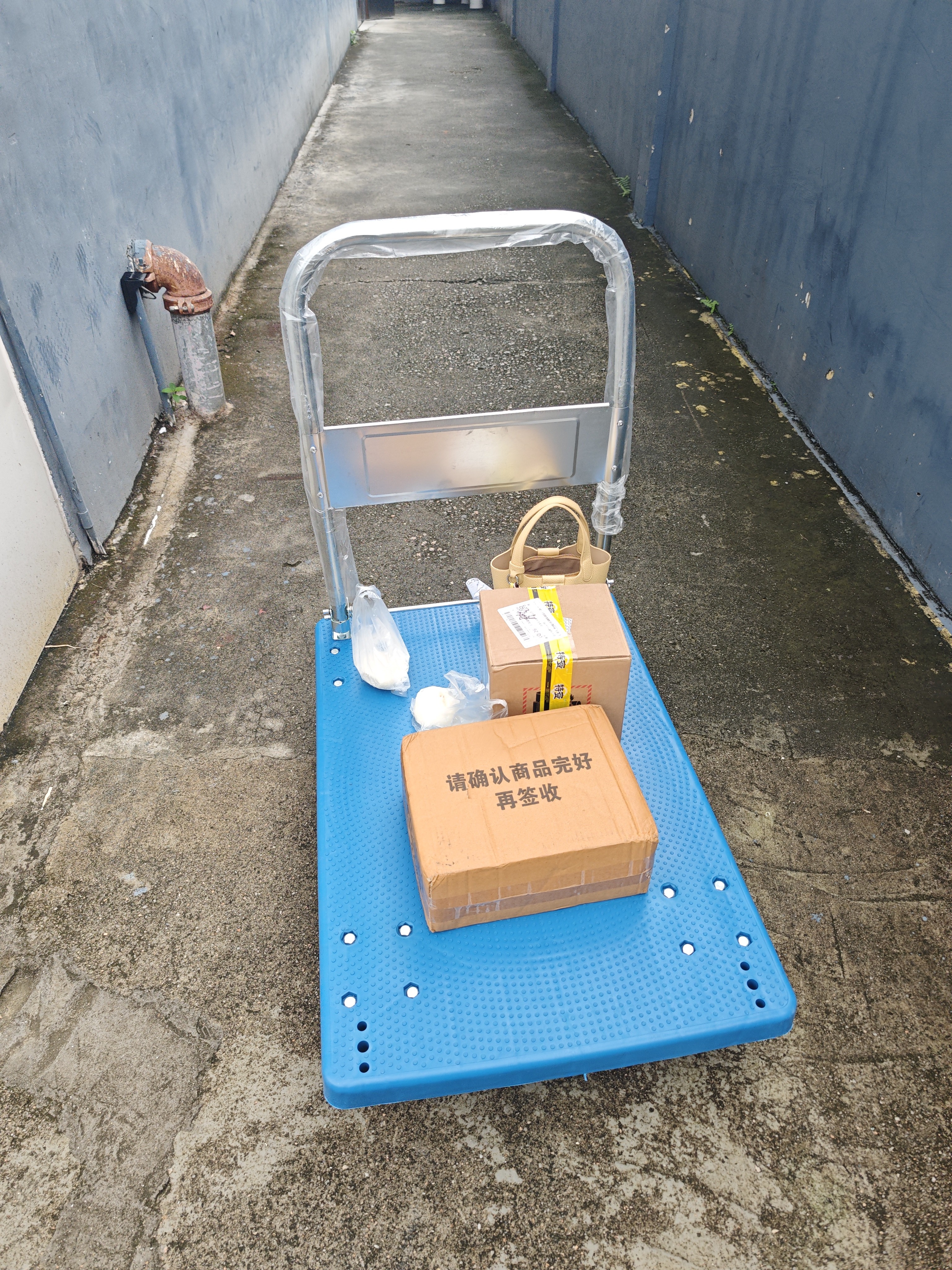 搬运宝平板车小推车折叠手推车400斤72x46cm装修拖车搬家拉货车JQ-2800L 实拍图