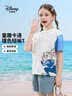 迪士尼（Disney）男女童短袖t恤2026夏新品亲子装儿童短袖T百搭短袖t恤粉蓝 150 实拍图