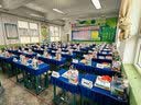 梓晨小学生桌布桌罩课桌套罩学校教室长方形学习桌专用蓝色桌套书桌垫 实拍图