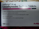 【原研药】优甲乐左甲状腺素钠片 50μg*100片/盒 3盒装 实拍图
