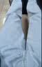 威觉（WEIJUE）牛仔裤男夏季装裤子男士新款宽松直筒工装阔腿休闲裤九分长裤 A1-1浅蓝色 L 实拍图