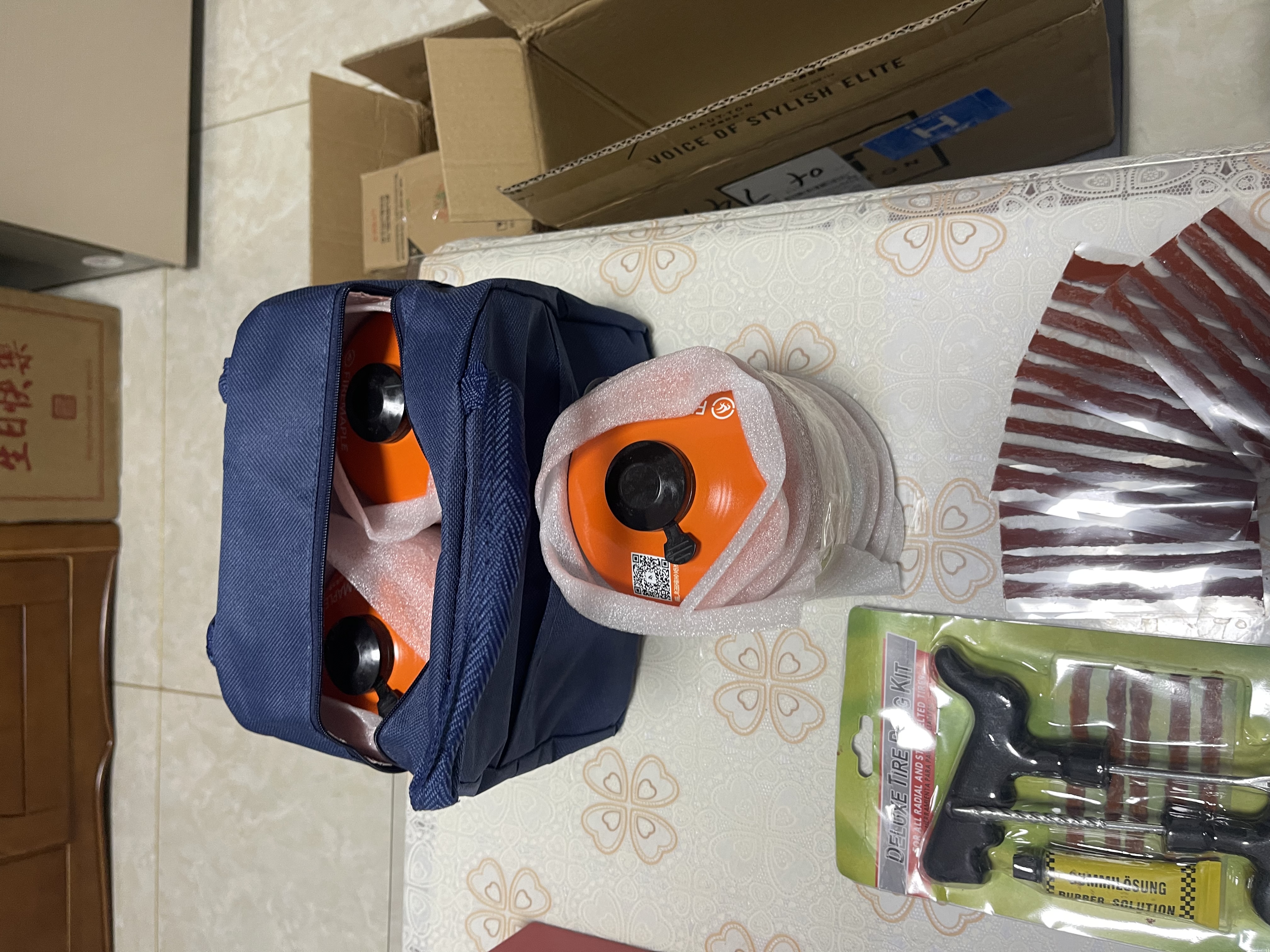 Kylie补胎工具汽车摩托电瓶车真空胎应急补胎6件套小号把手+20个胶条 实拍图